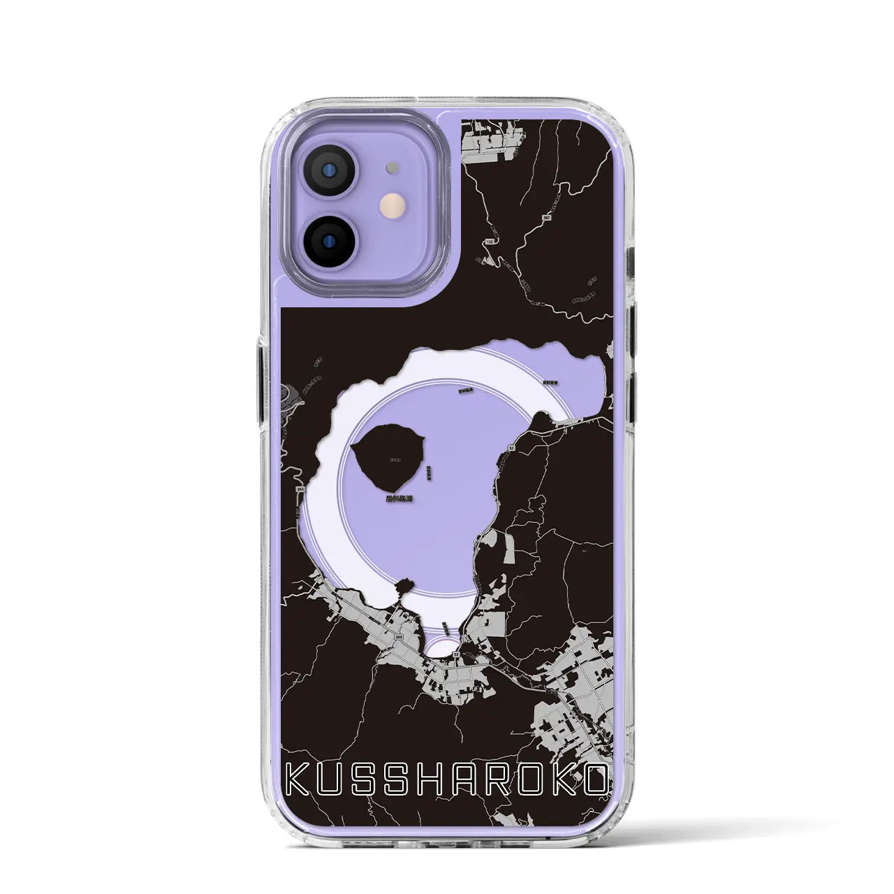 【屈斜路湖（北海道）】地図柄iPhoneケース（MagSafeタイプ）