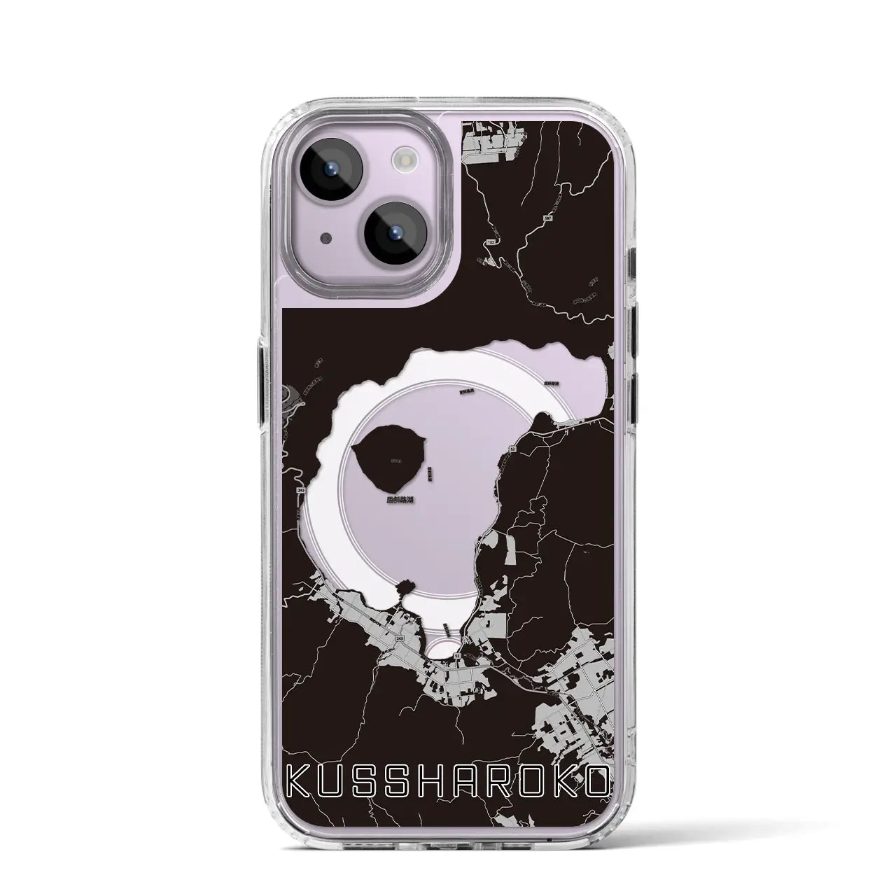 【屈斜路湖（北海道）】地図柄iPhoneケース（MagSafeタイプ）