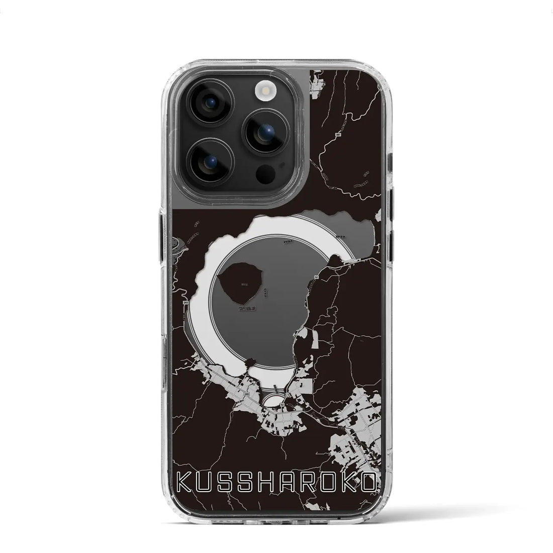【屈斜路湖（北海道）】地図柄iPhoneケース（MagSafeタイプ）