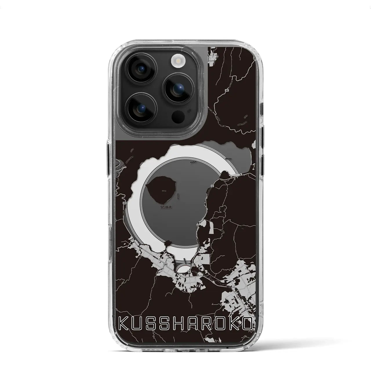【屈斜路湖（北海道）】地図柄iPhoneケース（MagSafeタイプ）