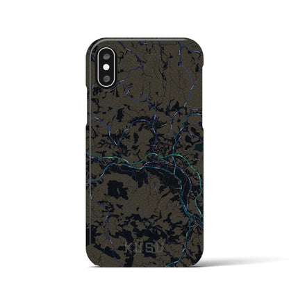 【玖珠（大分県）】地図柄iPhoneケース（バックカバータイプ）