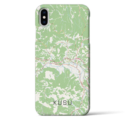 【玖珠（大分県）】地図柄iPhoneケース（バックカバータイプ）