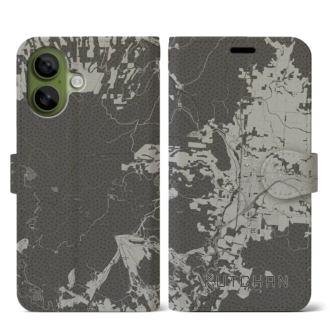 【倶知安（北海道）】地図柄iPhoneケース（手帳タイプ）