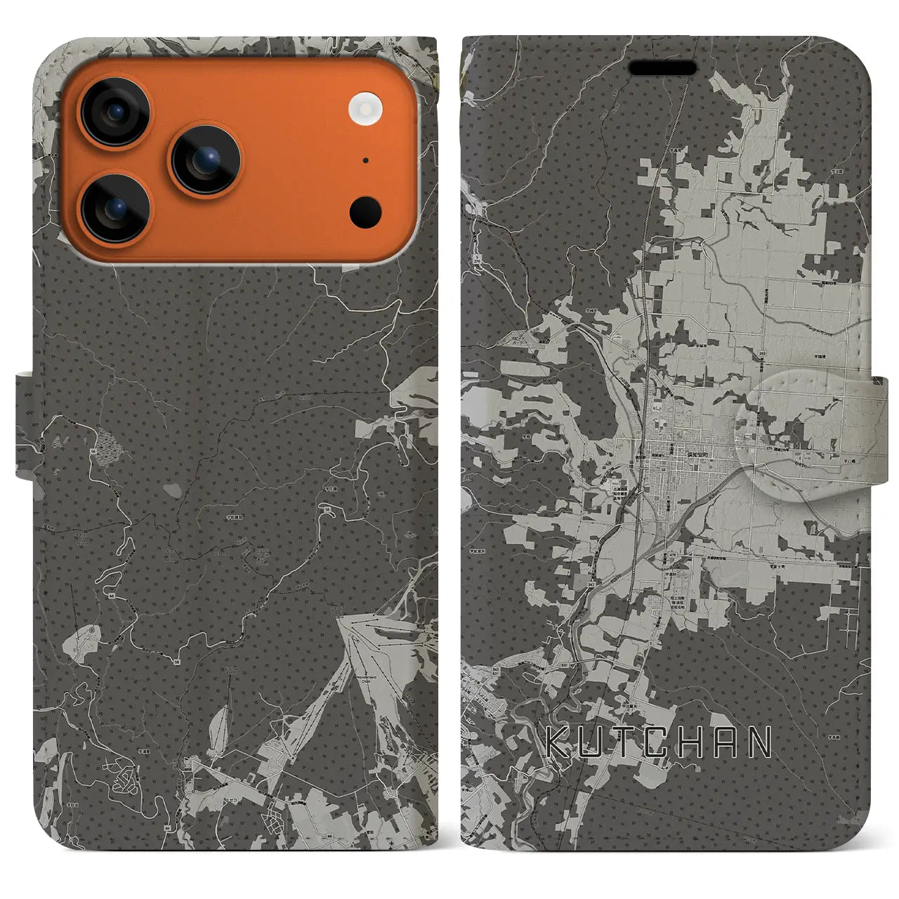 【倶知安（北海道）】地図柄iPhoneケース（手帳タイプ）