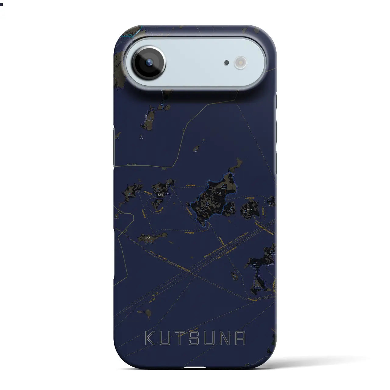 【忽那（愛媛県）】地図柄iPhoneケース（バックカバータイプ）