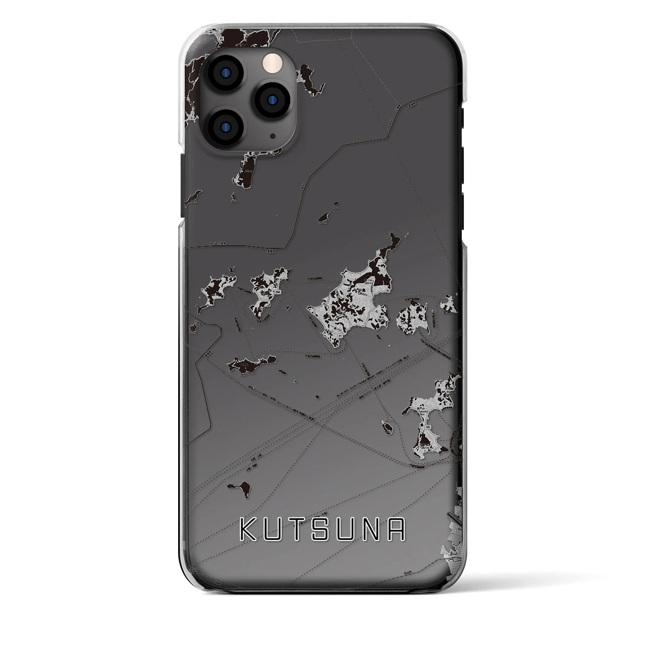 【忽那（愛媛県）】地図柄iPhoneケース（クリアタイプ）