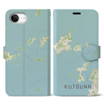 【忽那（愛媛県）】地図柄iPhoneケース（手帳タイプ）