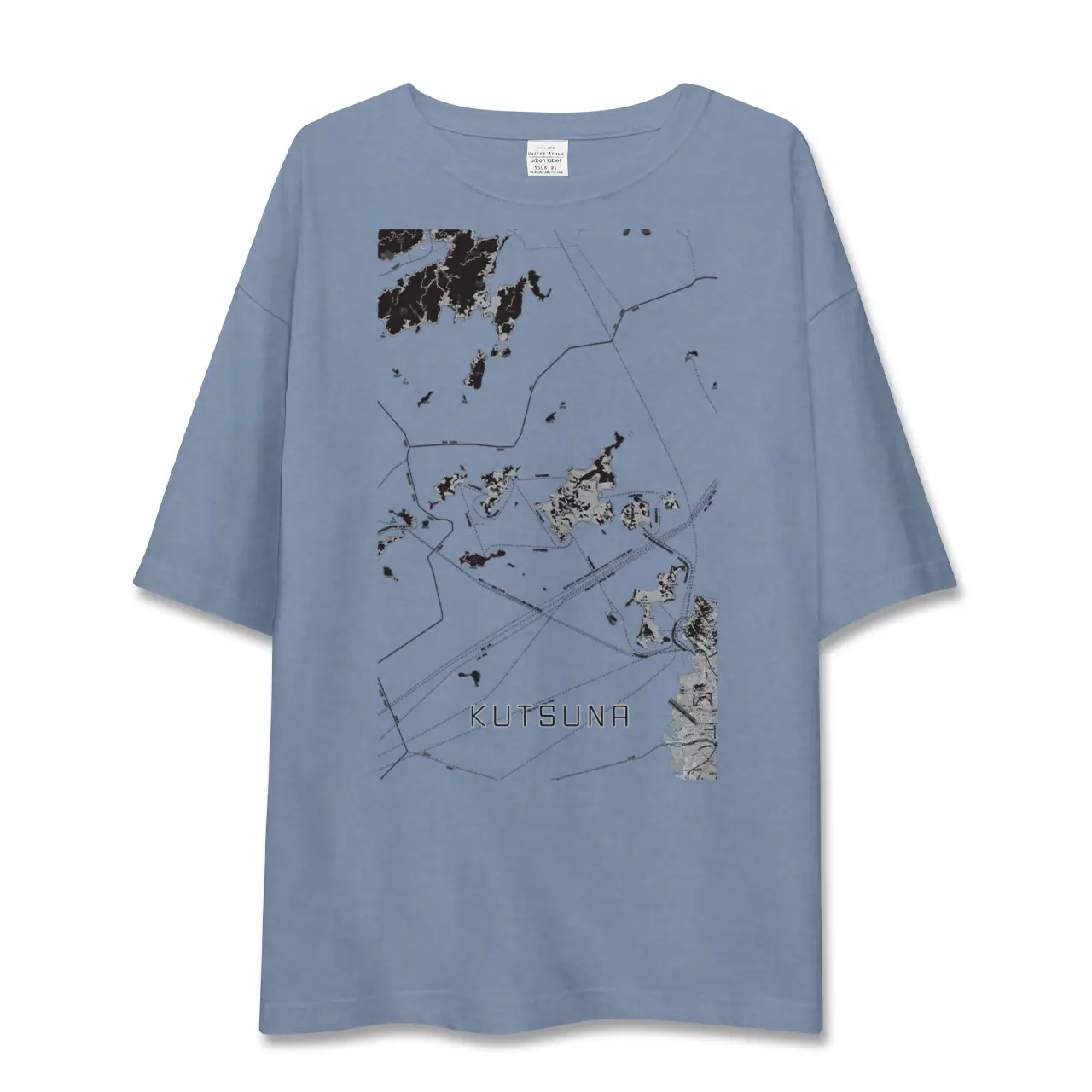 【忽那（愛媛県）】地図柄ビッグシルエットTシャツ