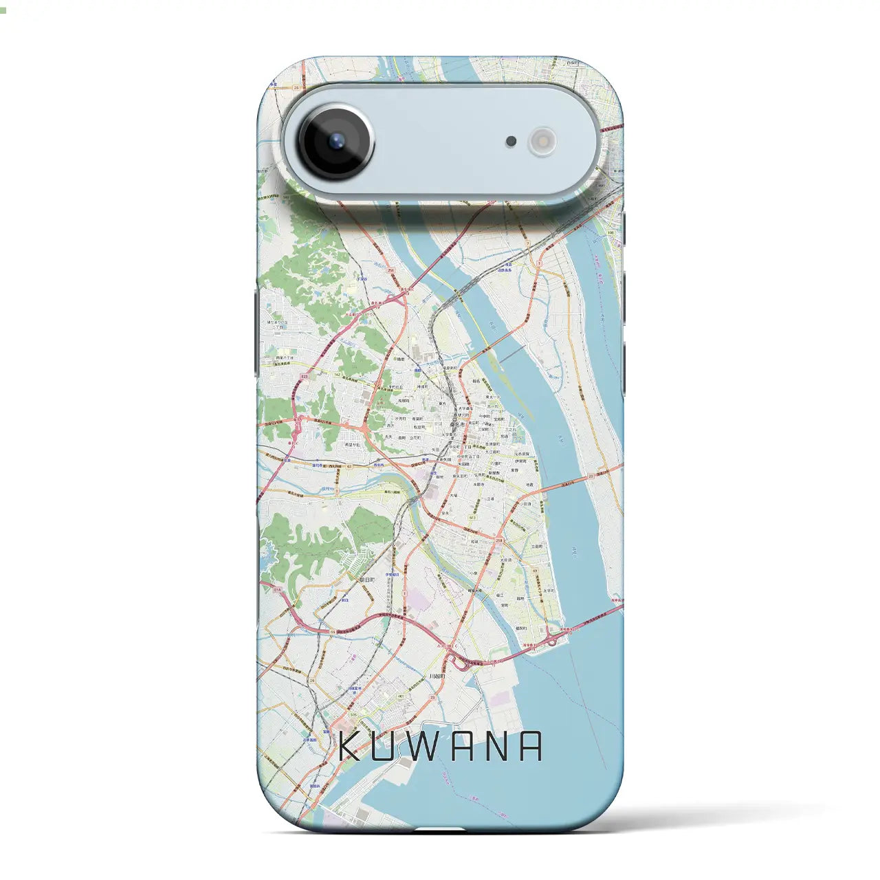 【桑名（三重県）】地図柄iPhoneケース（バックカバータイプ）