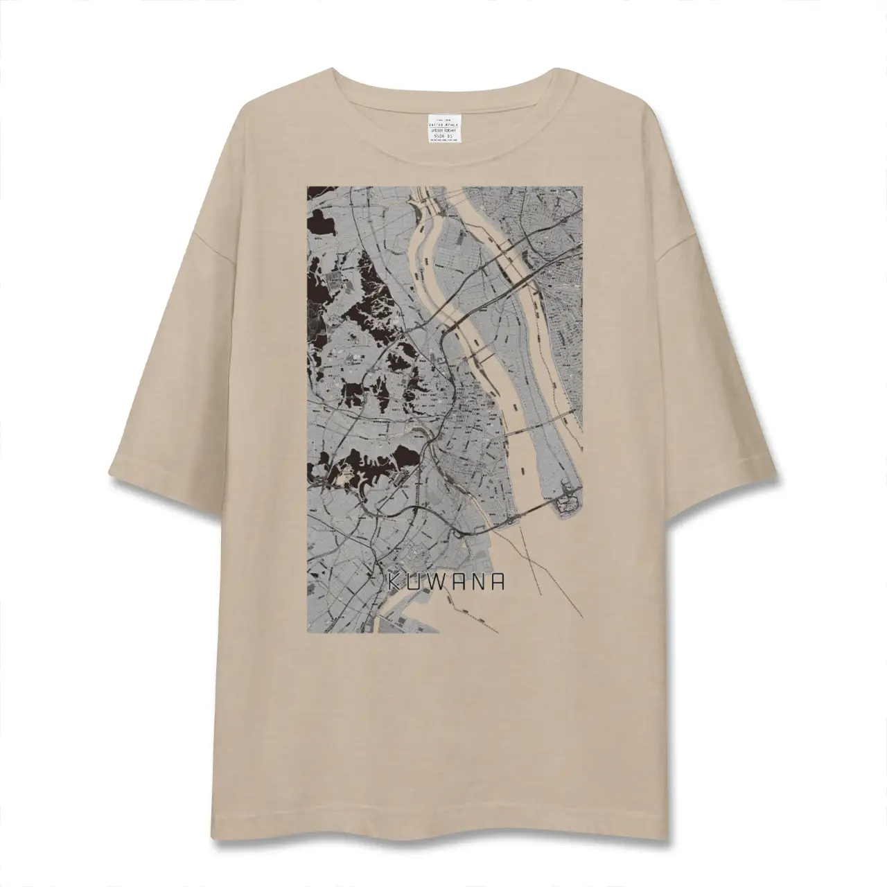 【桑名（三重県）】地図柄ビッグシルエットTシャツ