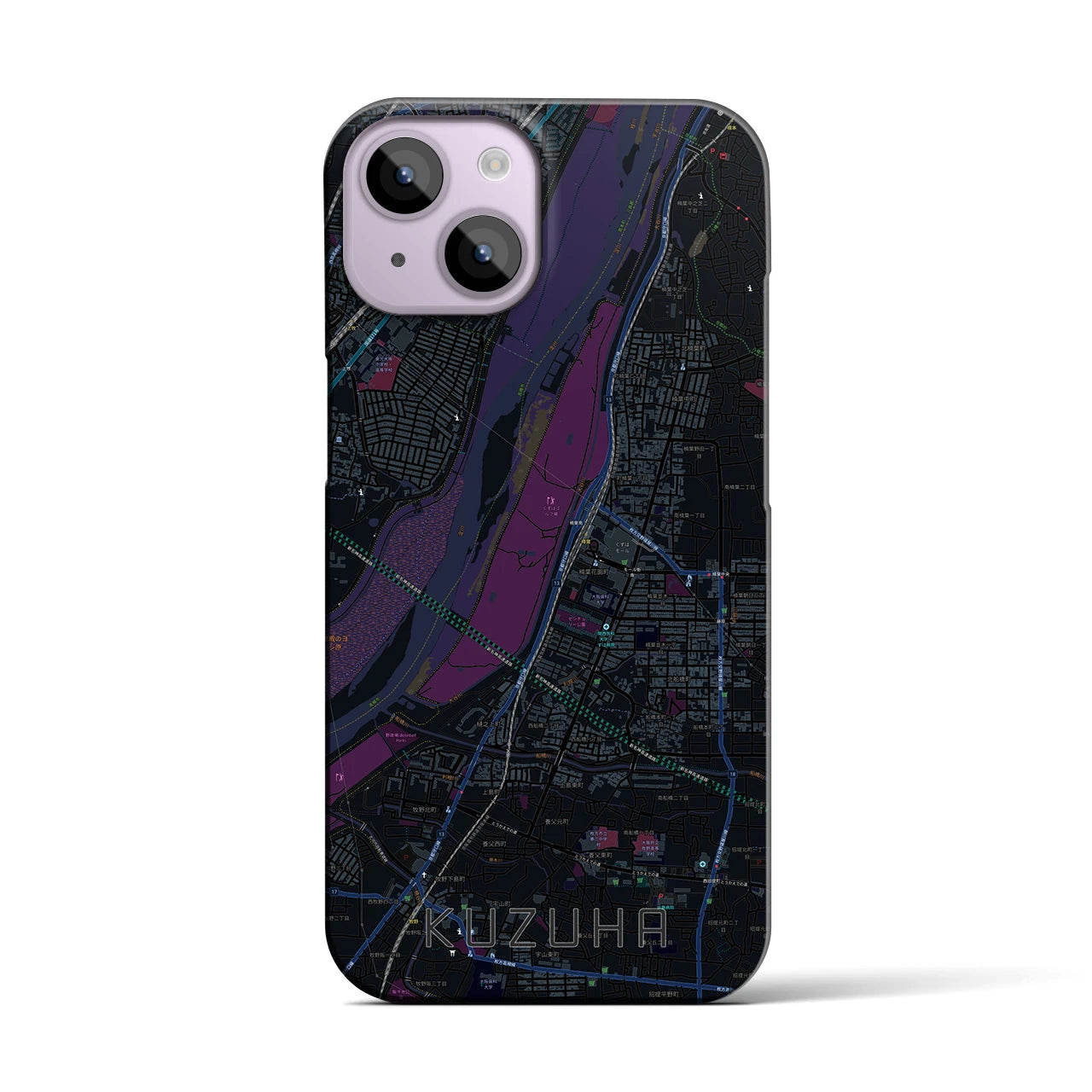 【樟葉（大阪府）】地図柄iPhoneケース（バックカバータイプ）
