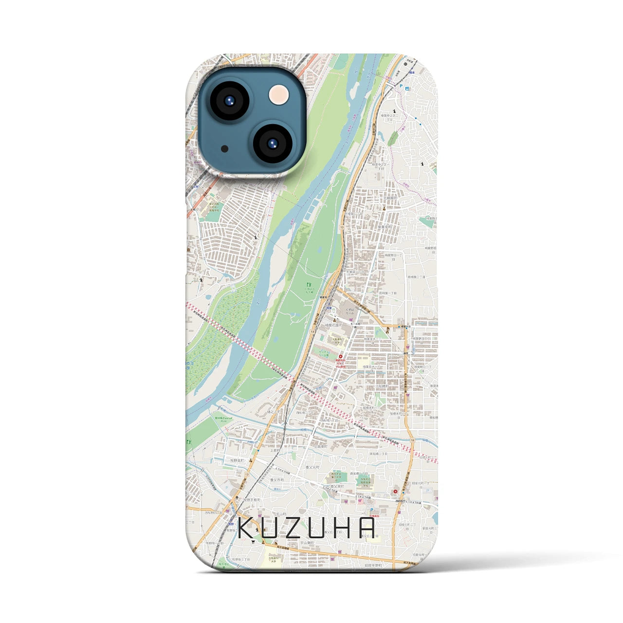 【樟葉（大阪府）】地図柄iPhoneケース（バックカバータイプ）