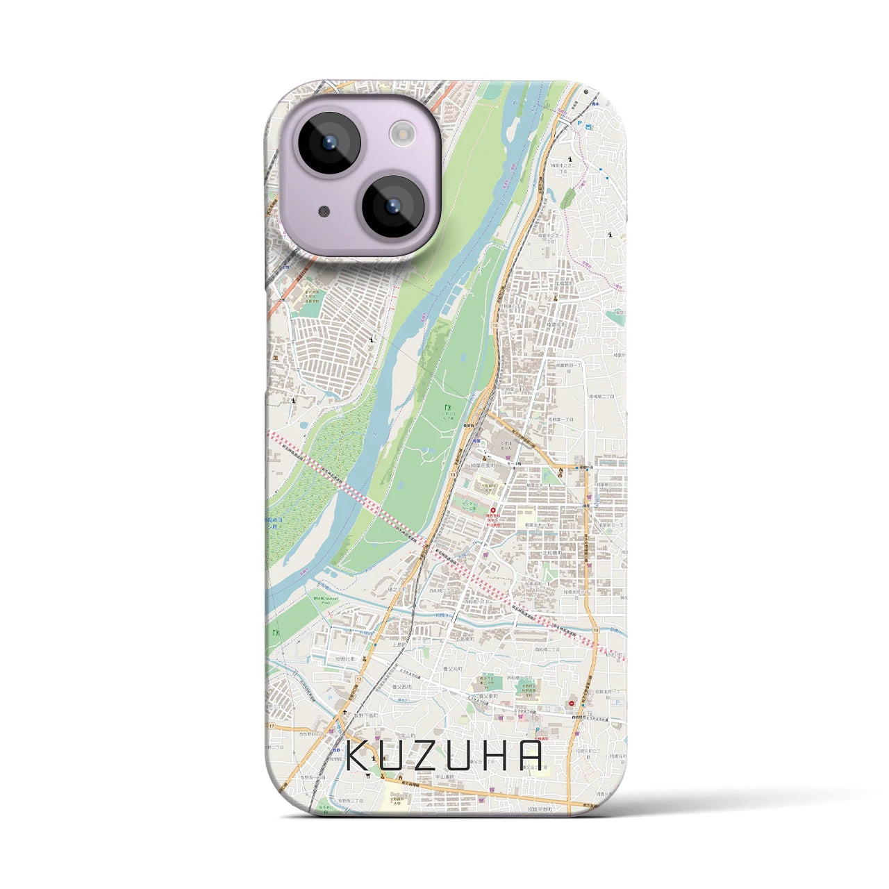 【樟葉（大阪府）】地図柄iPhoneケース（バックカバータイプ）