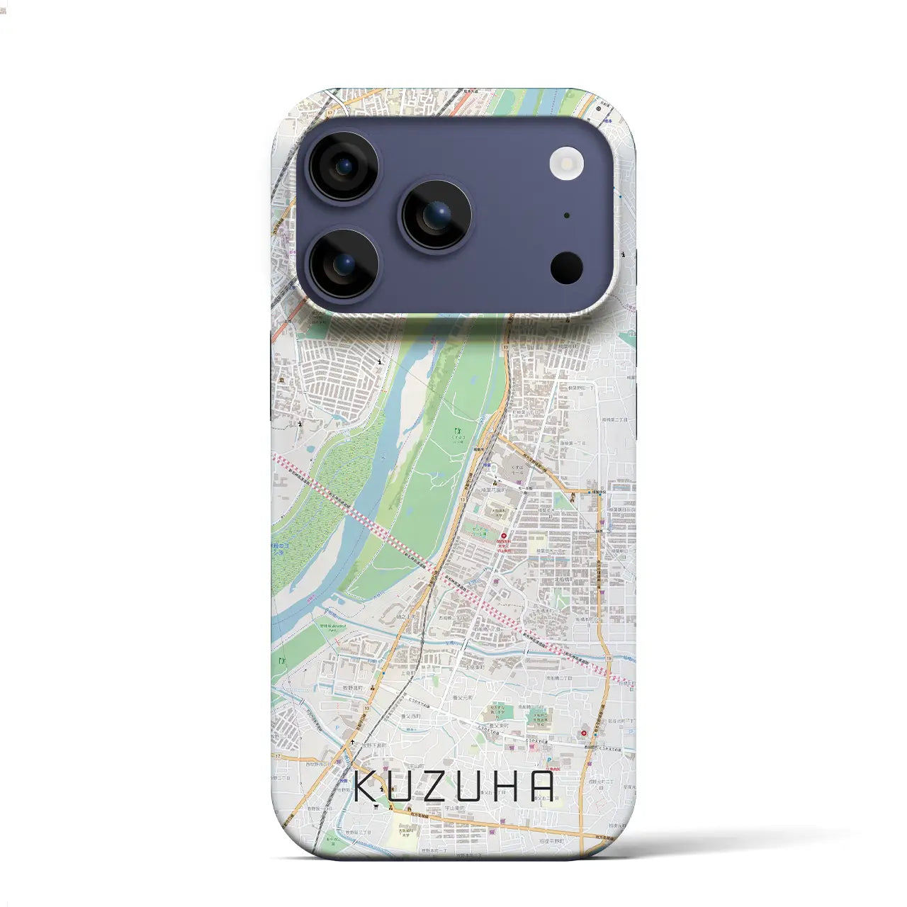 【樟葉（大阪府）】地図柄iPhoneケース（バックカバータイプ）ナチュラル・iPhone 17 Pro Max 用