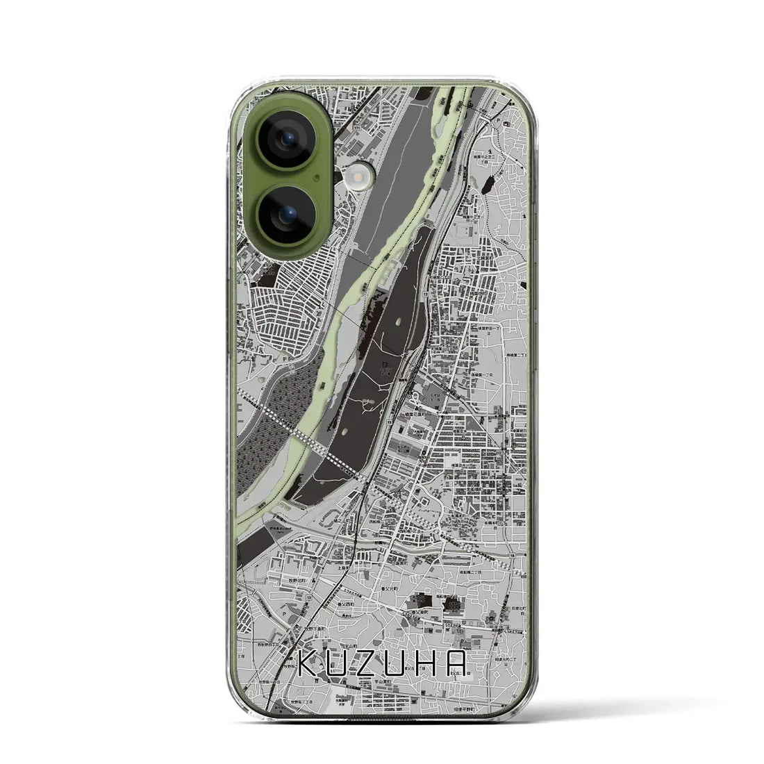【樟葉（大阪府）】地図柄iPhoneケース（クリアタイプ）モノトーン・iPhone 17 Pro Max 用