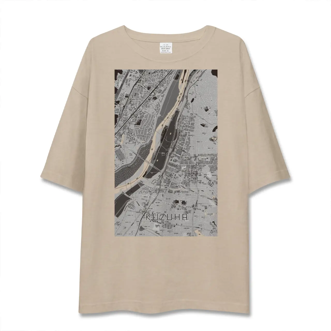 【樟葉（大阪府）】地図柄ビッグシルエットTシャツ