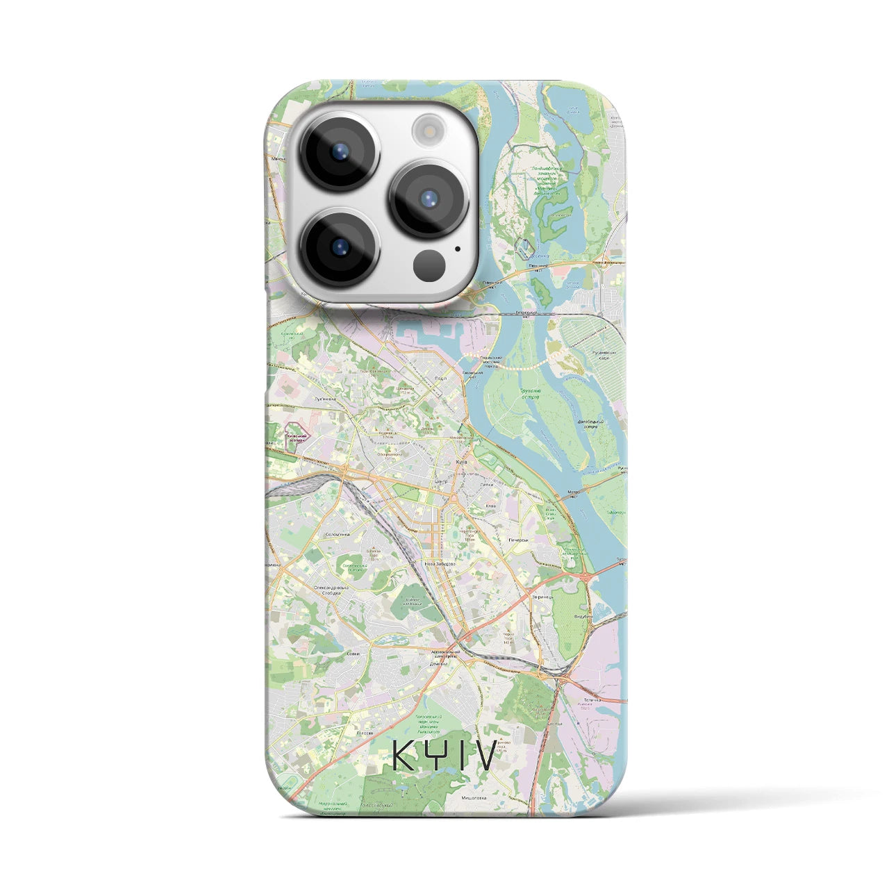 【キーウ（ウクライナ）】地図柄iPhoneケース（バックカバータイプ）