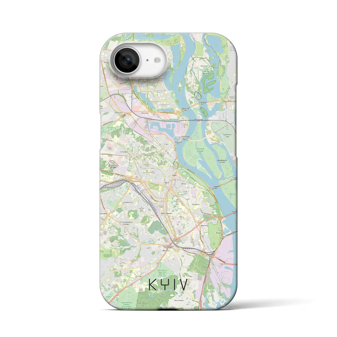 【キーウ（ウクライナ）】地図柄iPhoneケース（バックカバータイプ）