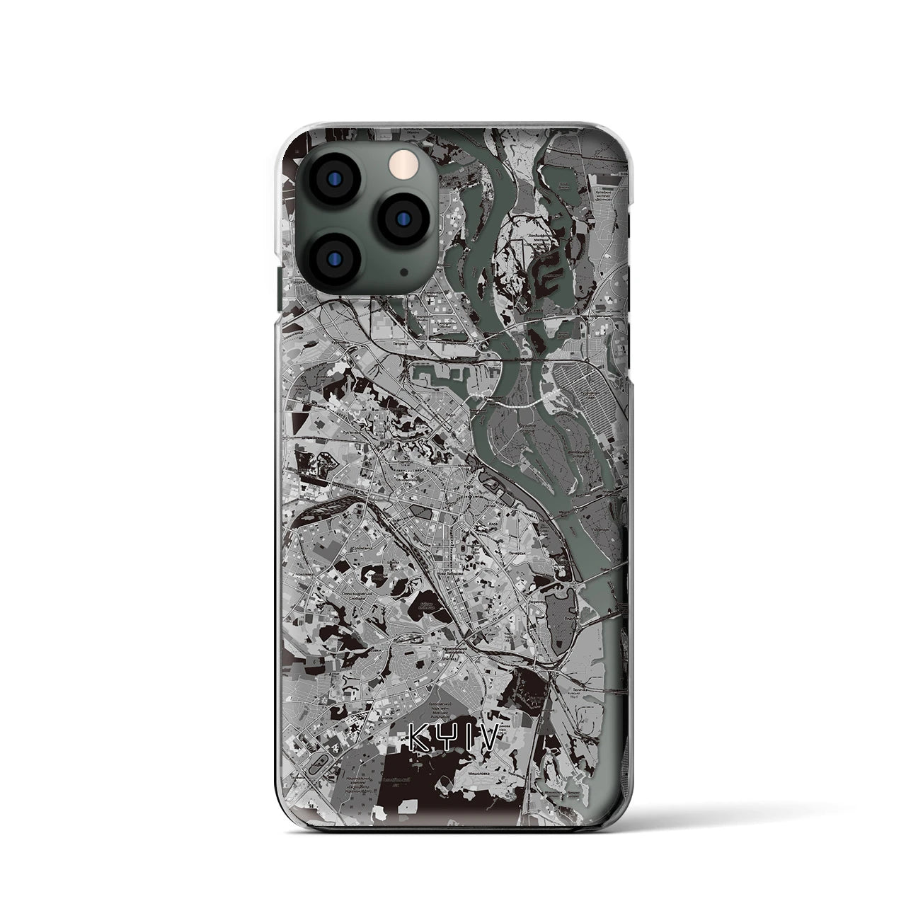 【キーウ（ウクライナ）】地図柄iPhoneケース（クリアタイプ）