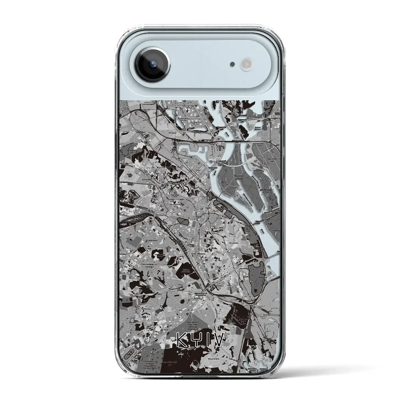 【キーウ（ウクライナ）】地図柄iPhoneケース（クリアタイプ）