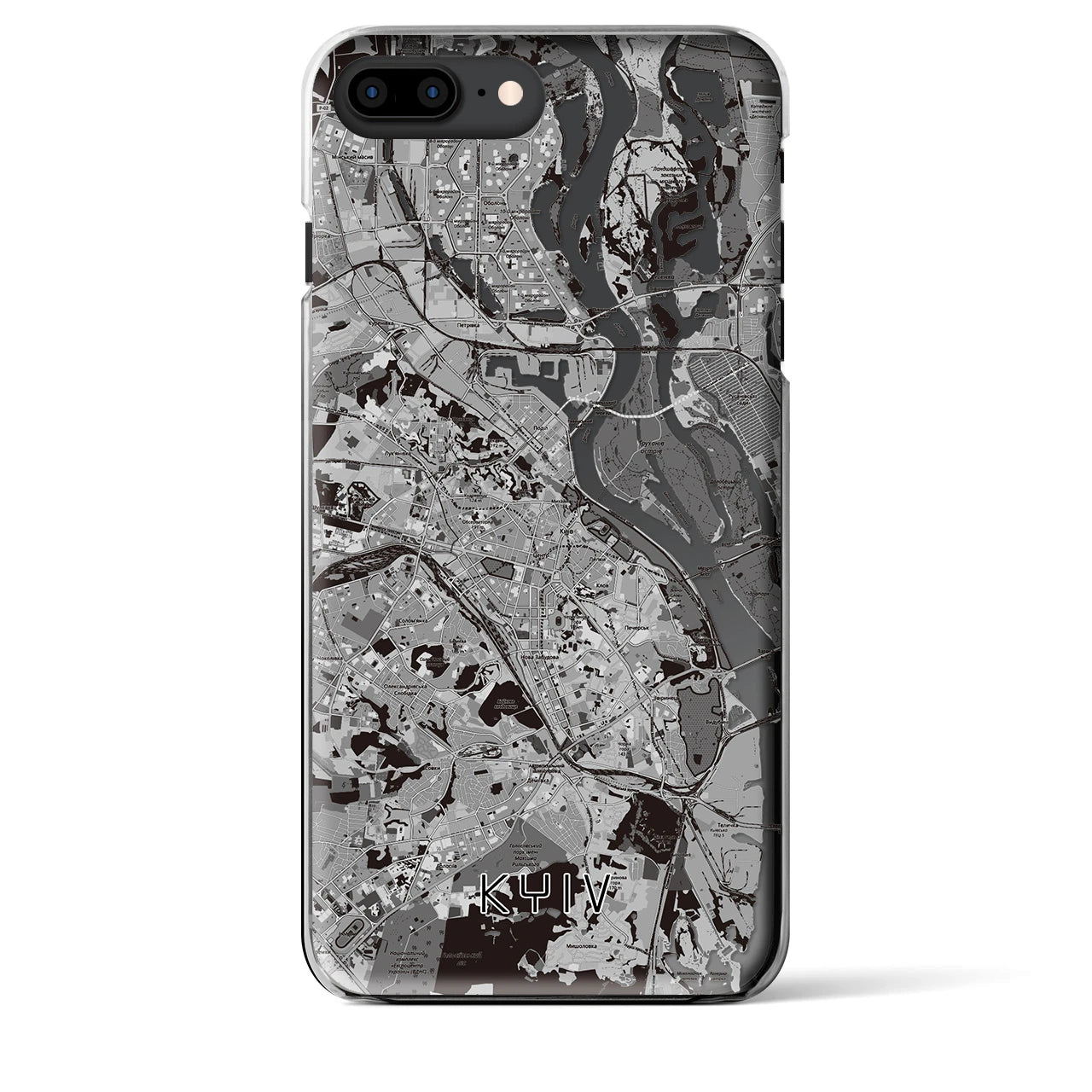【キーウ（ウクライナ）】地図柄iPhoneケース（クリアタイプ）