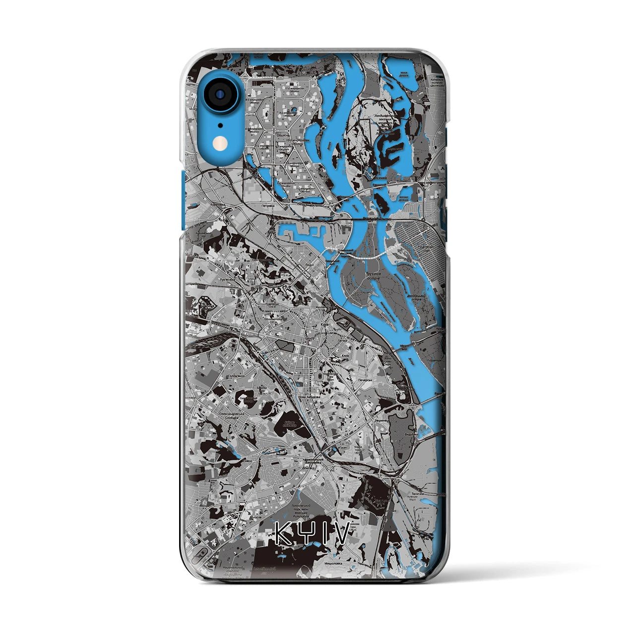 【キーウ（ウクライナ）】地図柄iPhoneケース（クリアタイプ）