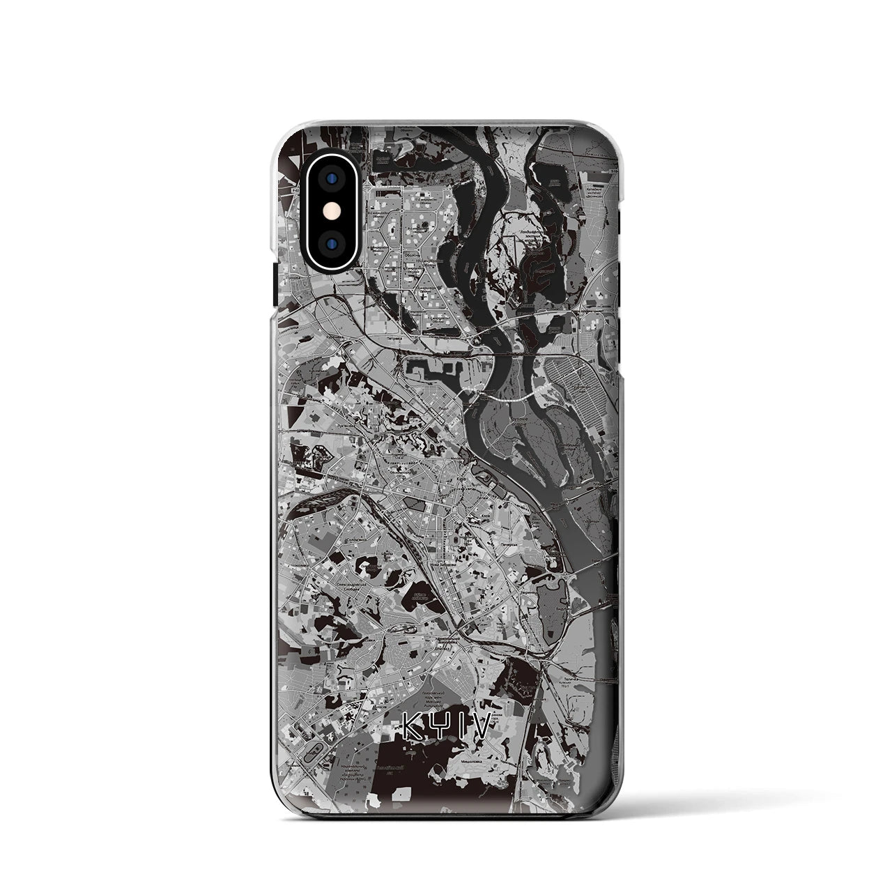 【キーウ（ウクライナ）】地図柄iPhoneケース（クリアタイプ）