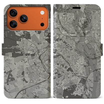 【キーウ（ウクライナ）】地図柄iPhoneケース（手帳タイプ）