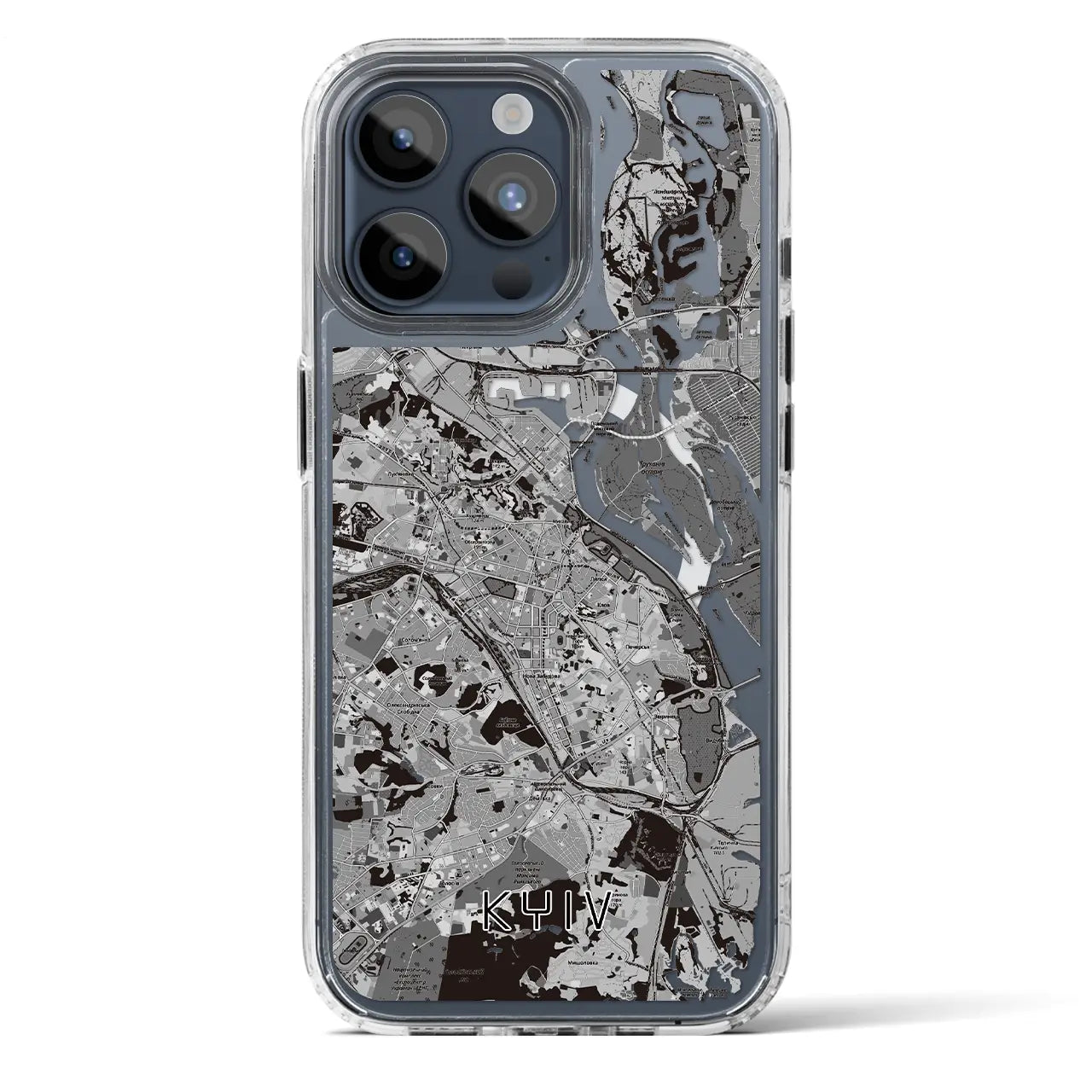 【キーウ（ウクライナ）】地図柄iPhoneケース（MagSafeタイプ）