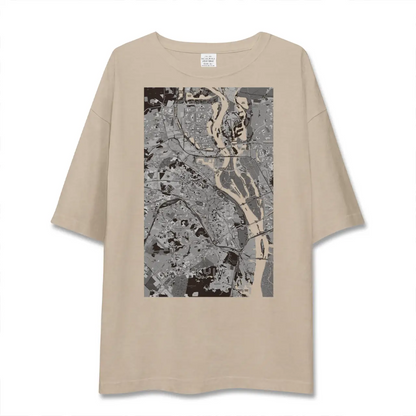 【キーウ（ウクライナ）】地図柄ビッグシルエットTシャツ