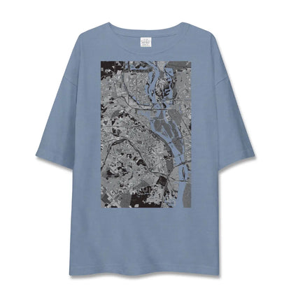 【キーウ（ウクライナ）】地図柄ビッグシルエットTシャツ