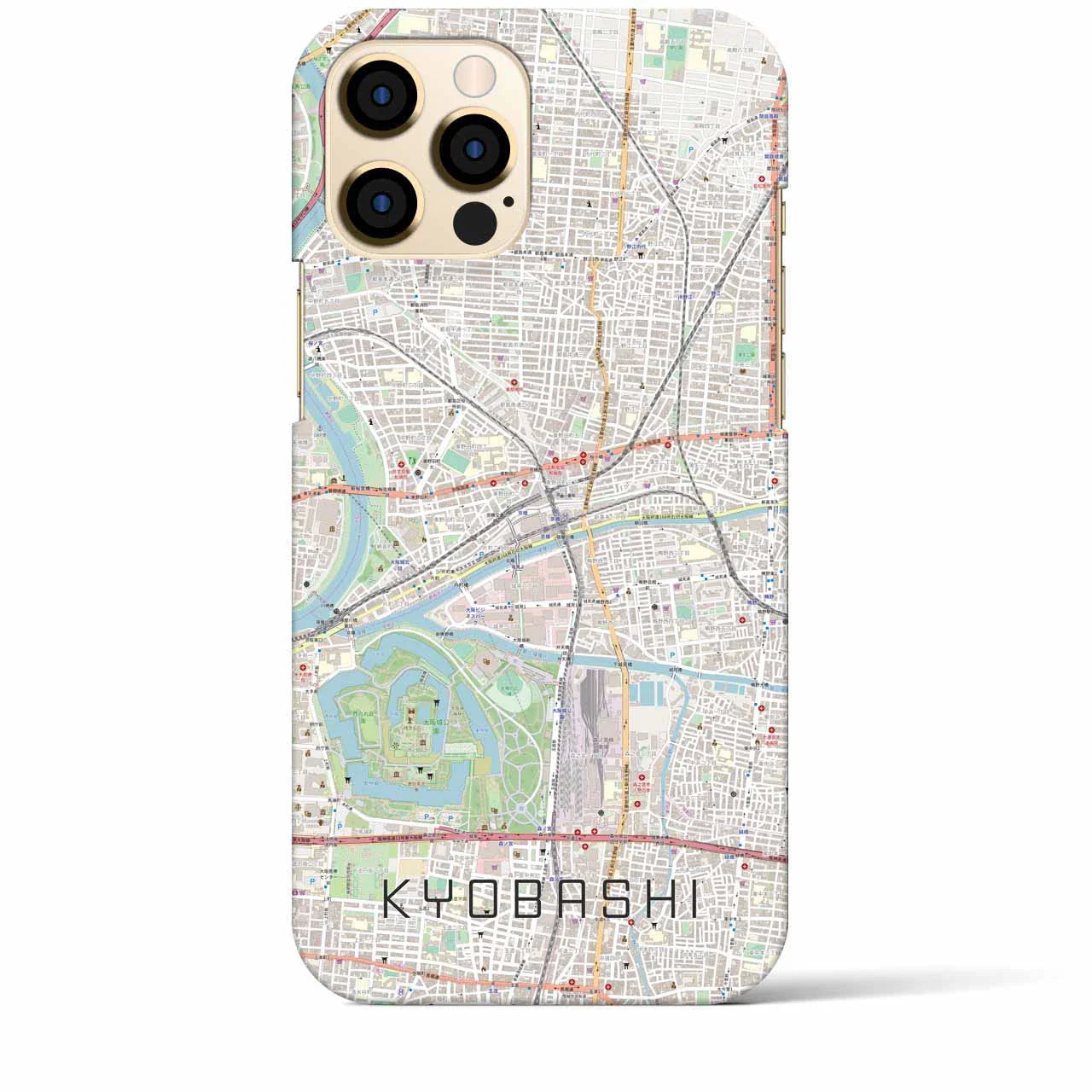 【京橋（大阪府）】地図柄iPhoneケース（バックカバータイプ）