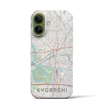 【京橋（大阪府）】地図柄iPhoneケース（バックカバータイプ）