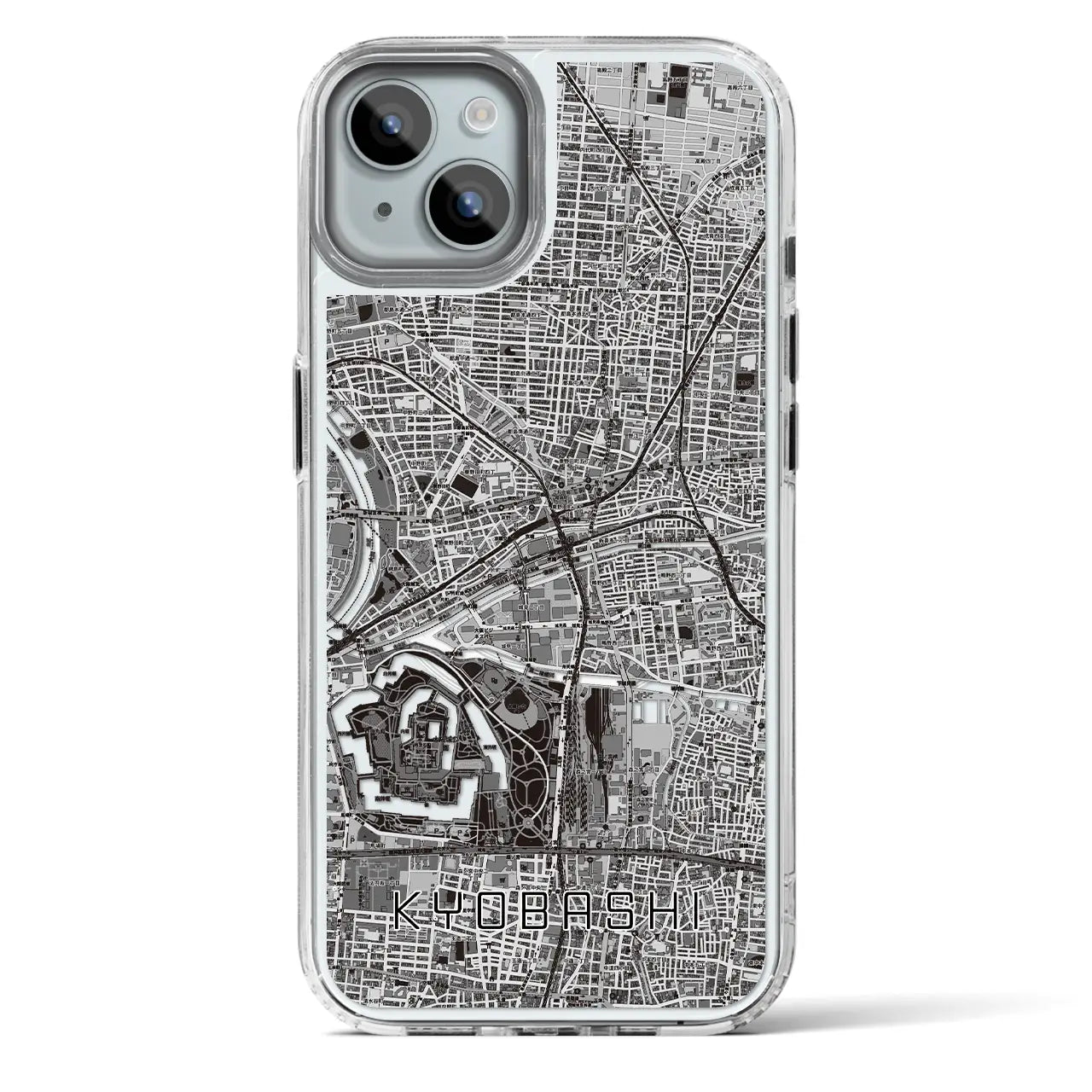 【京橋（大阪府）】地図柄iPhoneケース（MagSafeタイプ）
