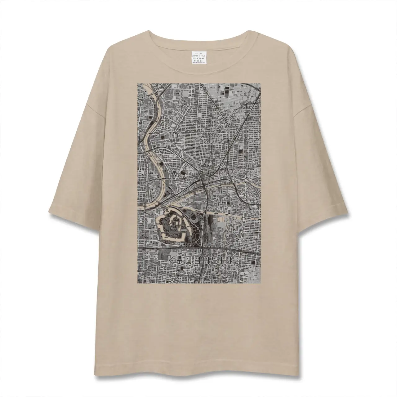 【京橋（大阪府）】地図柄ビッグシルエットTシャツ