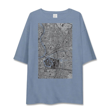 【京橋（大阪府）】地図柄ビッグシルエットTシャツ