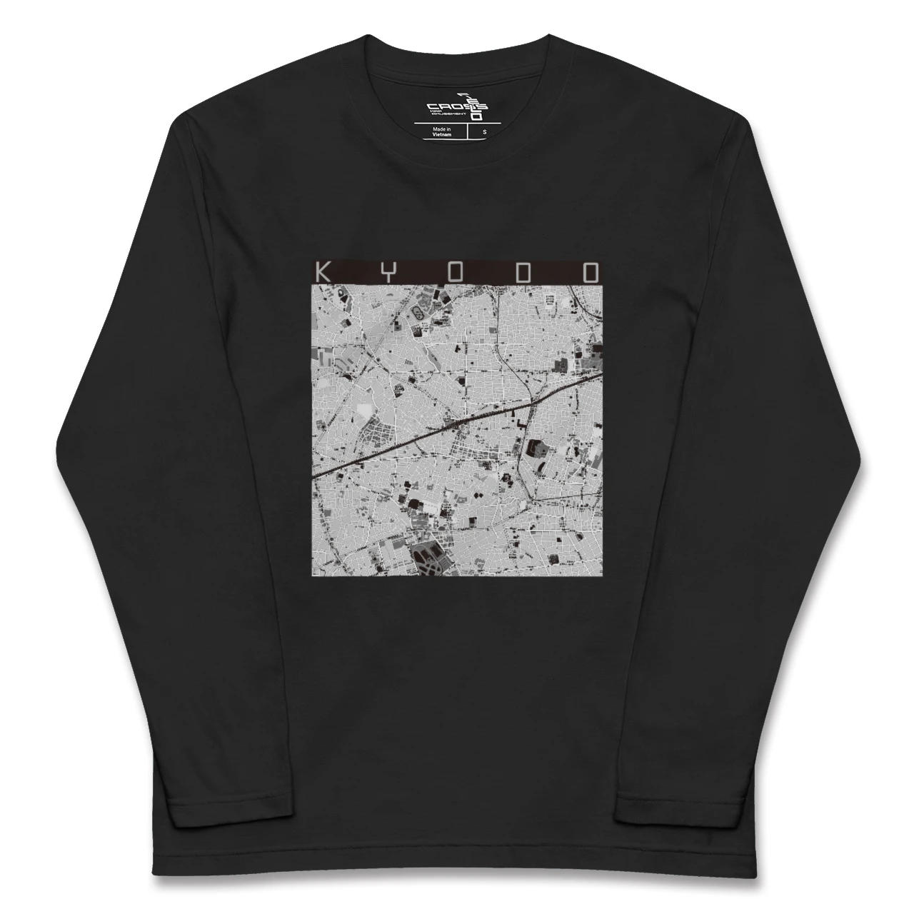 【経堂（東京都）】地図柄ロングスリーブTシャツ