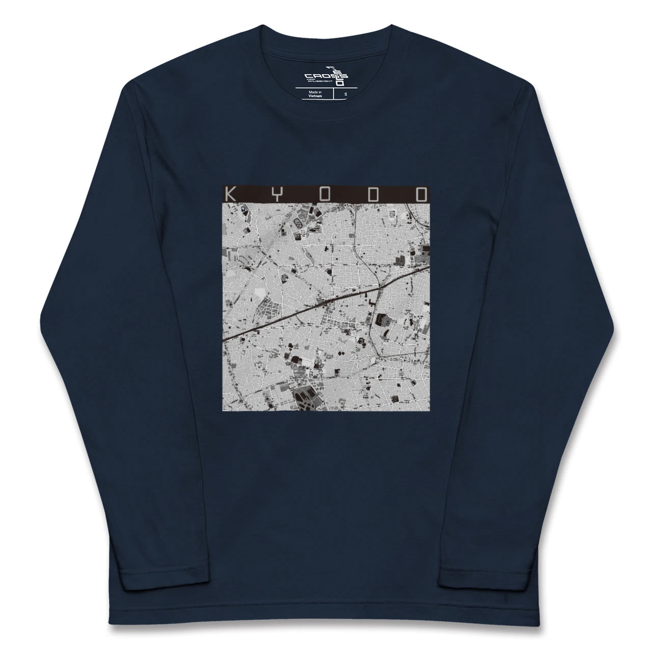 【経堂（東京都）】地図柄ロングスリーブTシャツ
