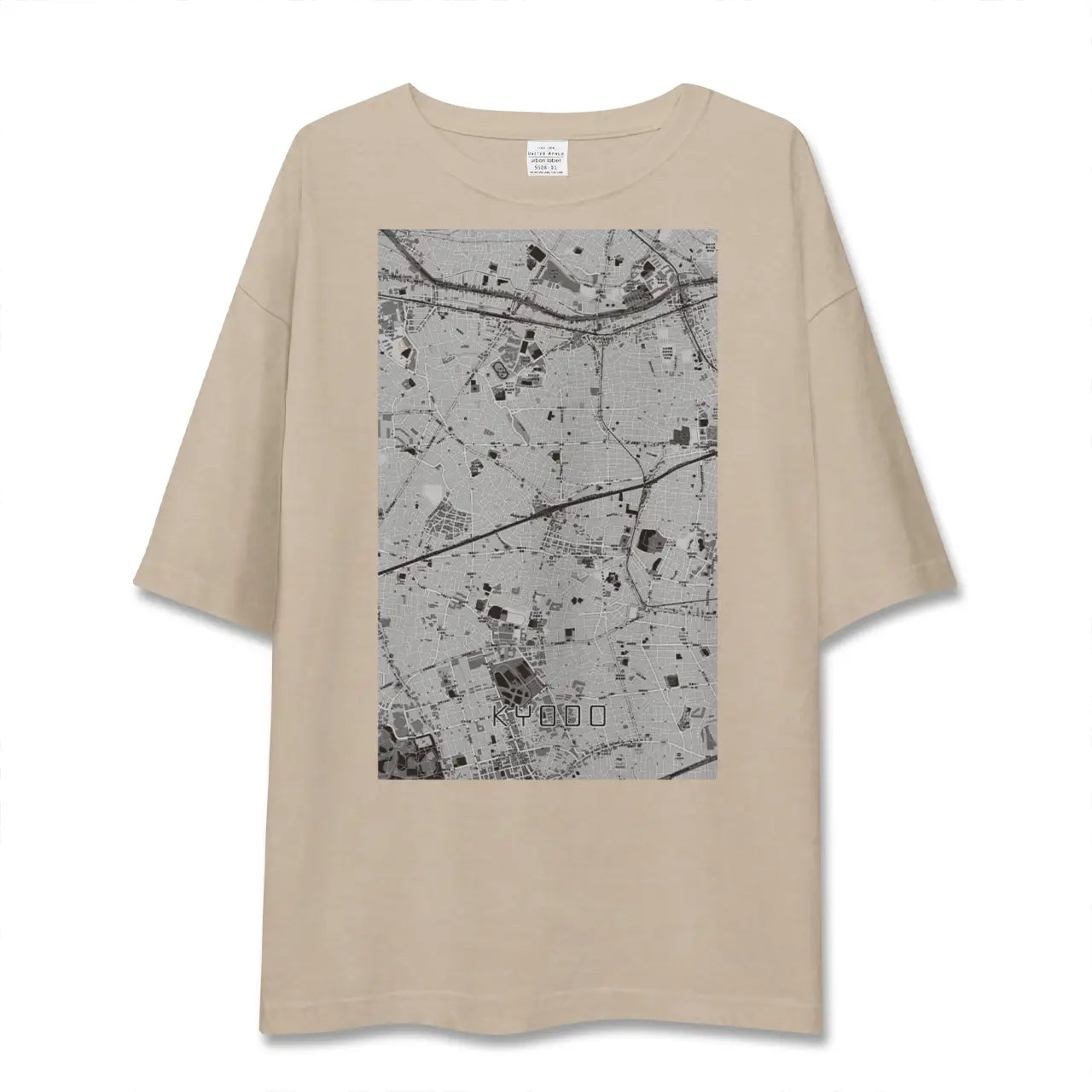 【経堂（東京都）】地図柄ビッグシルエットTシャツ