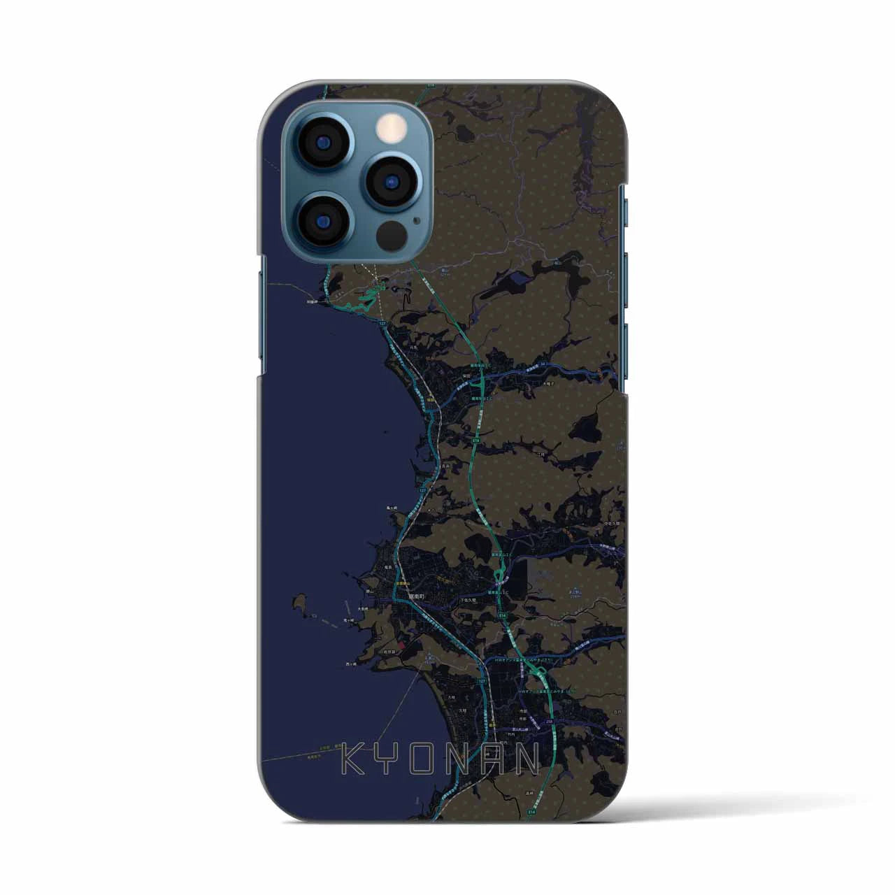 【鋸南（千葉県）】地図柄iPhoneケース（バックカバータイプ）