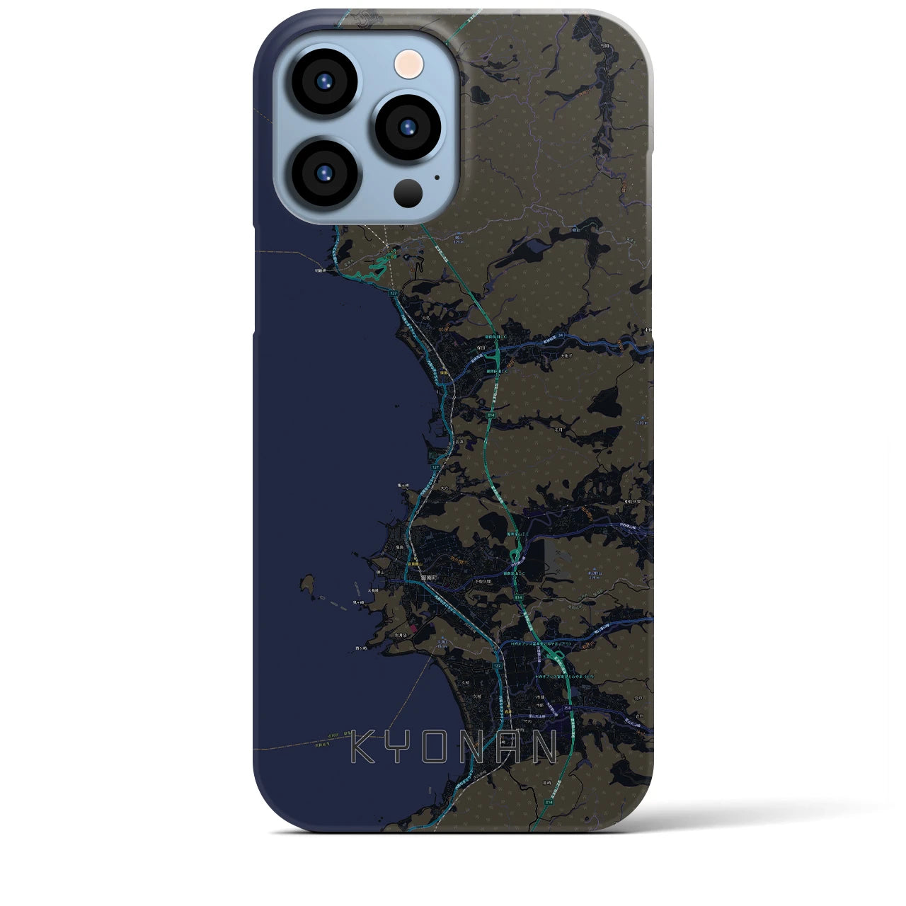 【鋸南（千葉県）】地図柄iPhoneケース（バックカバータイプ）