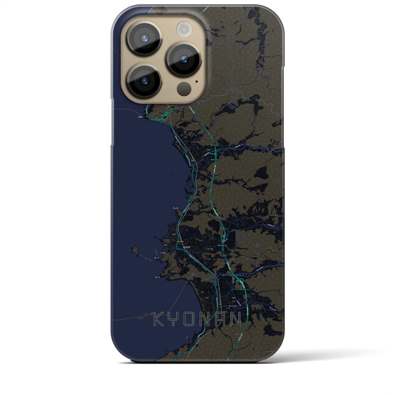 【鋸南（千葉県）】地図柄iPhoneケース（バックカバータイプ）