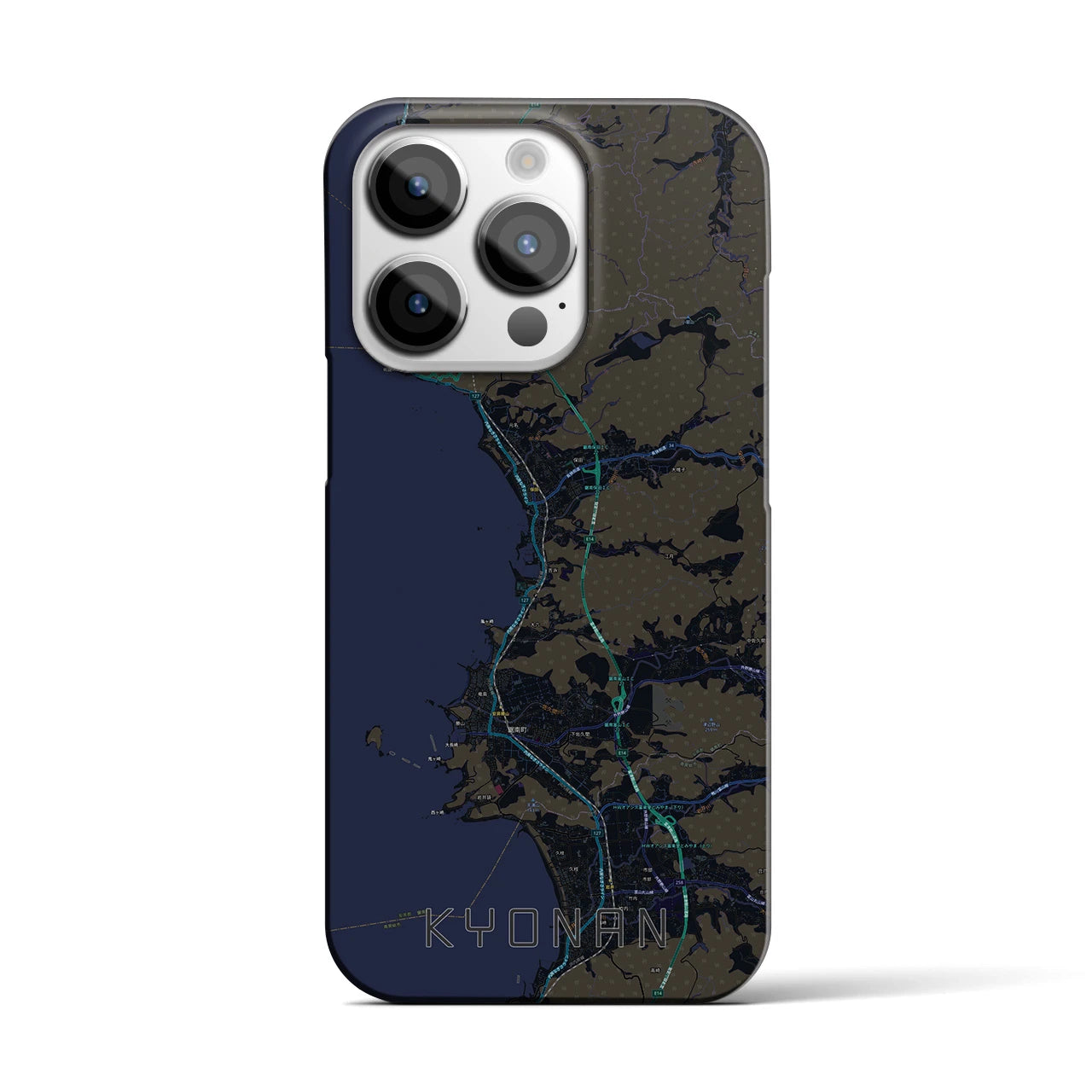 【鋸南（千葉県）】地図柄iPhoneケース（バックカバータイプ）