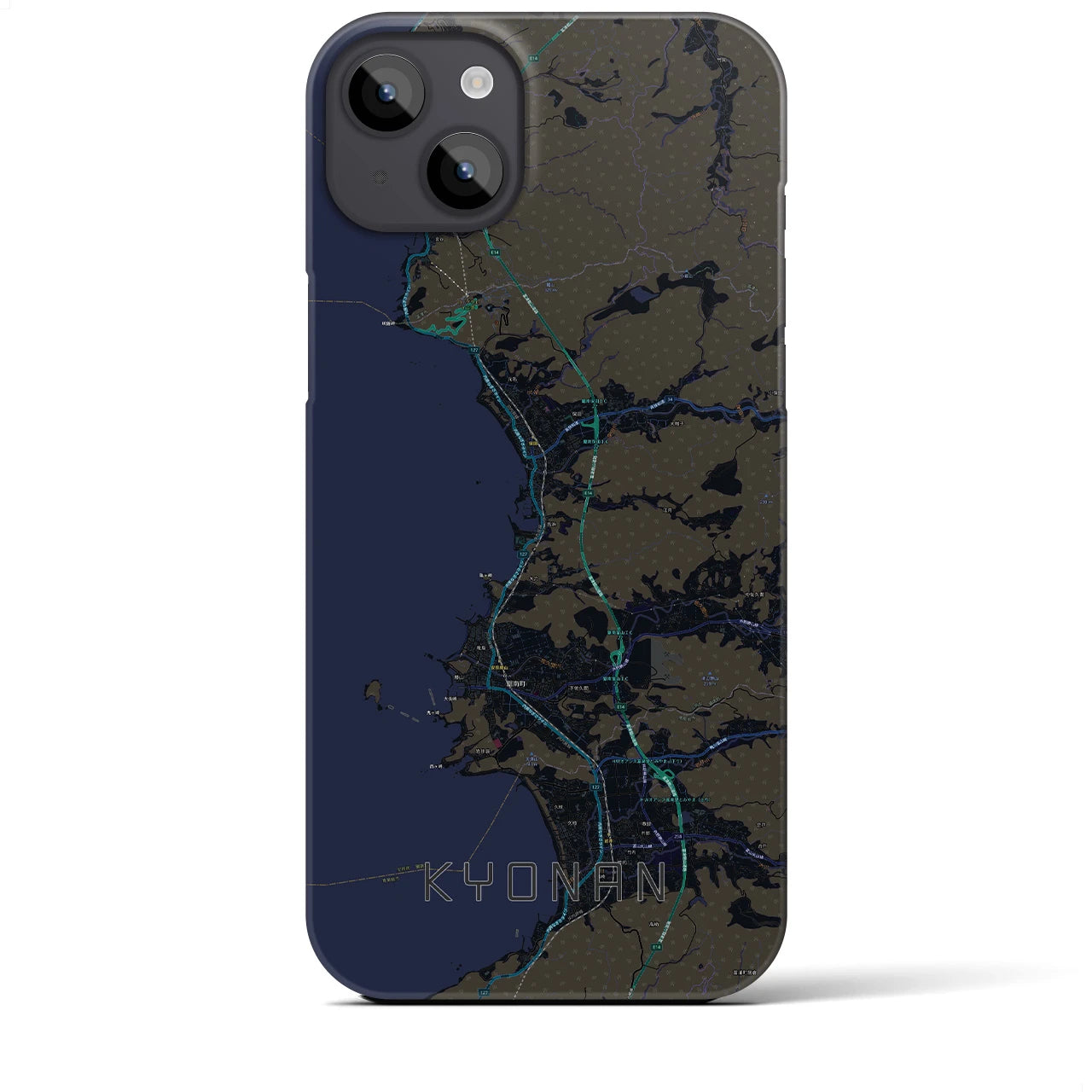 【鋸南（千葉県）】地図柄iPhoneケース（バックカバータイプ）