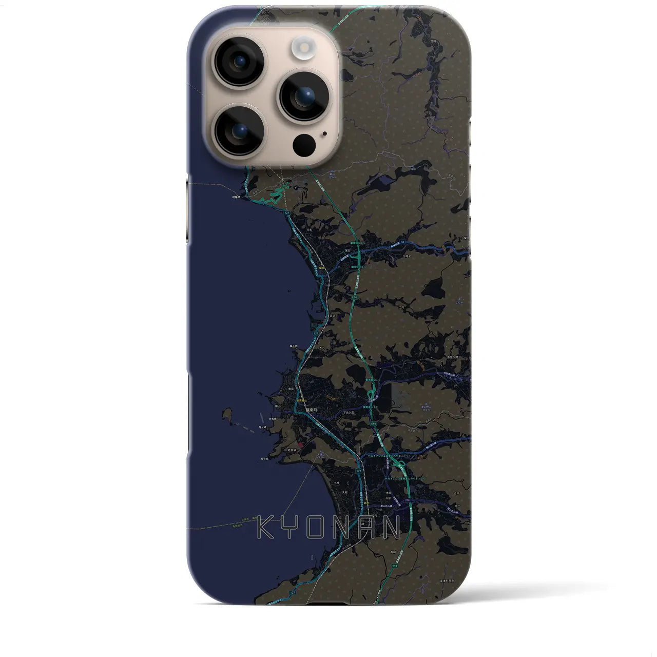 【鋸南（千葉県）】地図柄iPhoneケース（バックカバータイプ）