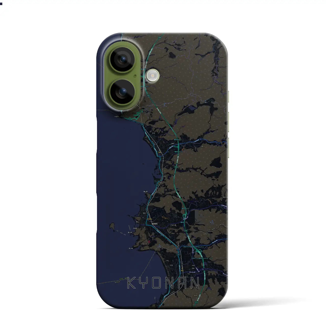 【鋸南（千葉県）】地図柄iPhoneケース（バックカバータイプ）