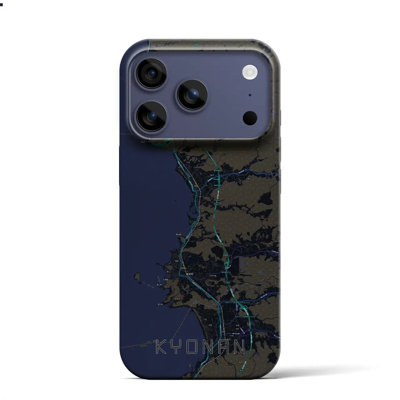 【鋸南（千葉県）】地図柄iPhoneケース（バックカバータイプ）