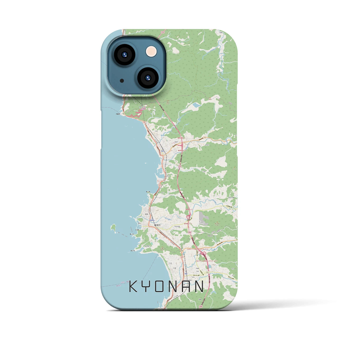 【鋸南（千葉県）】地図柄iPhoneケース（バックカバータイプ）