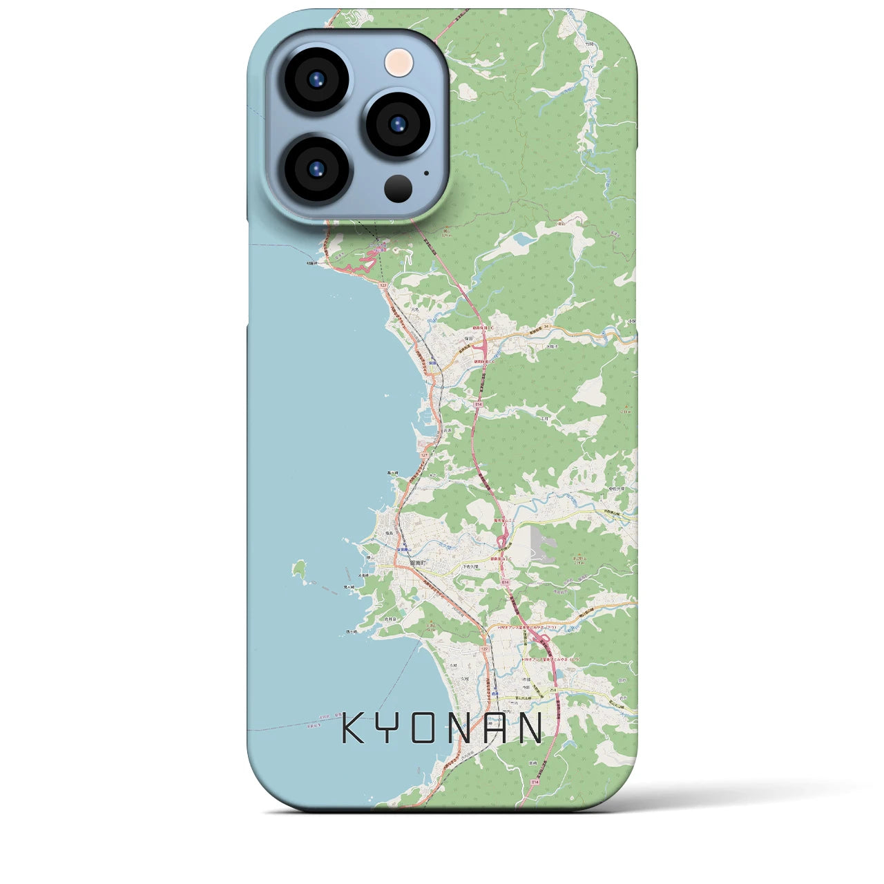 【鋸南（千葉県）】地図柄iPhoneケース（バックカバータイプ）