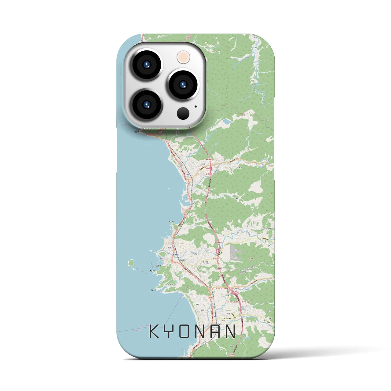 【鋸南（千葉県）】地図柄iPhoneケース（バックカバータイプ）